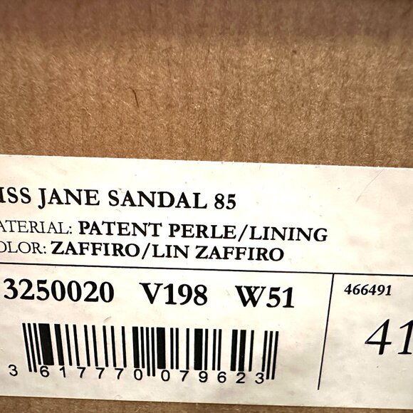 Christian Louboutin MISS JANE SANDAL 85 Patent Leather Heels Shoes Zaffiro - Picture 16 of 16